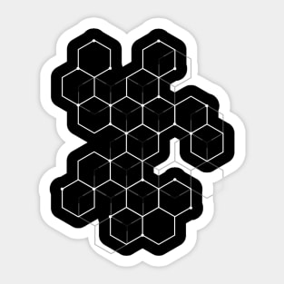 Hexagon Pattern Mathematics Science Graphic Design Sticker